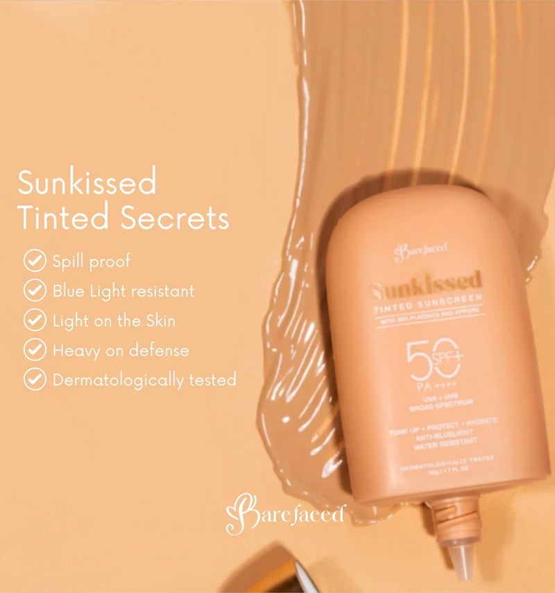 Barefaced Sunkissed Tinted Sunscreen SPF 50 PA ++++ 50g - Image 2